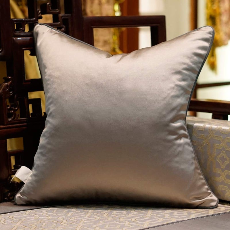 Avigers 20 x 20 Inches Chinese Style Grey Splash-Ink Cushion Cases Luxury Throw Pillow Covers Decorative Pillows for Couch Living Room Bedroom Car 50 x 50cm - Image 2
